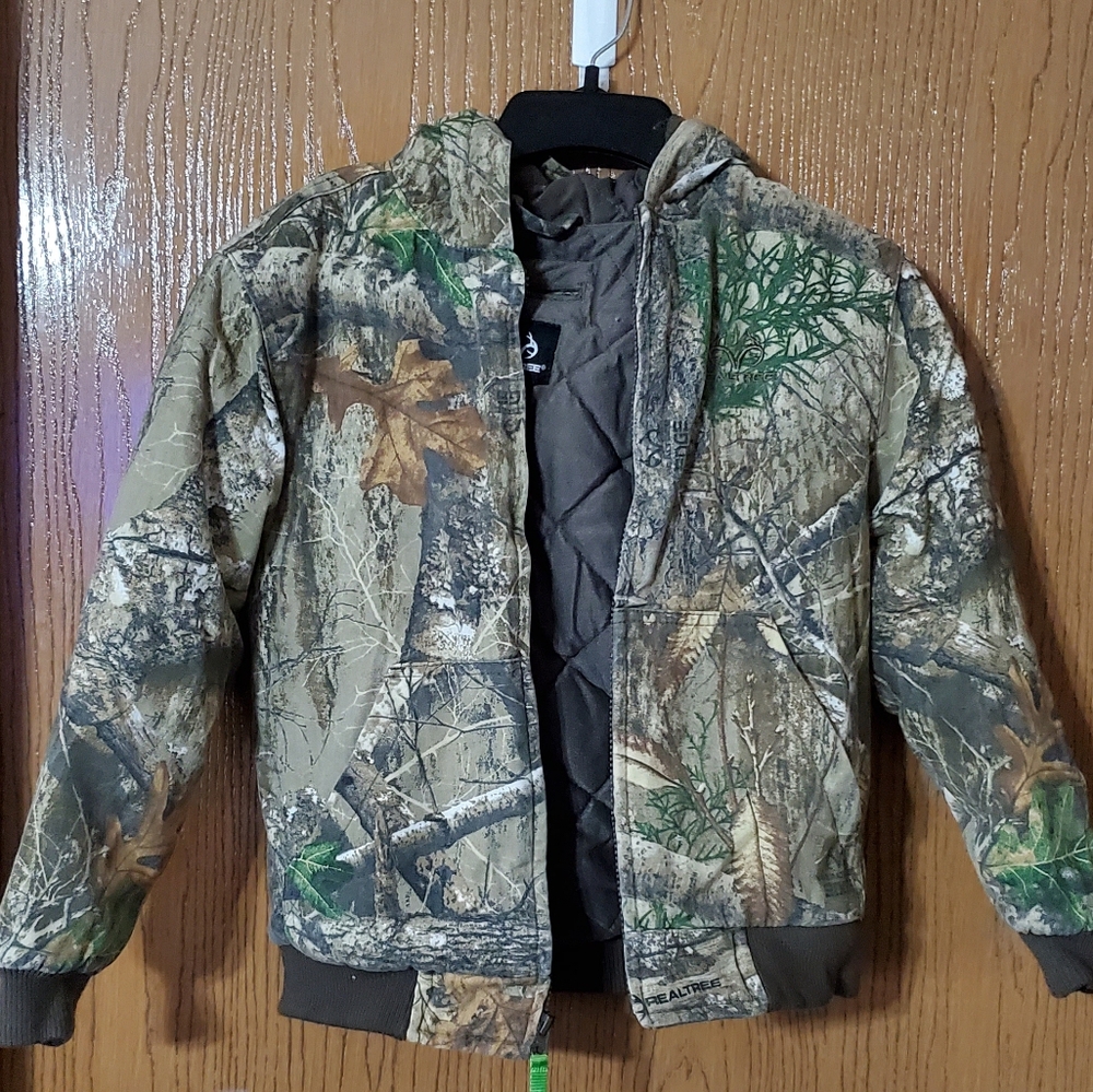Realtree Kids Camo Jacket with Green Accents